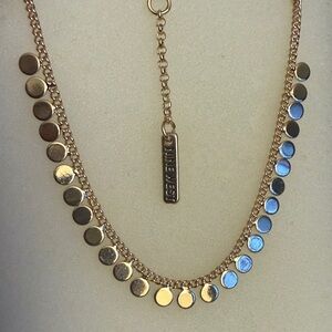 Nine West Gold-Tone Disc Necklace Classic necklace everyday necklace 16-20”